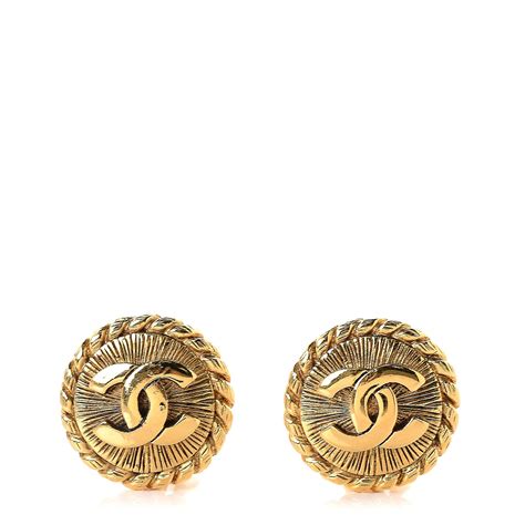 chanel button clip on earrings|Chanel inspired clip on earrings.